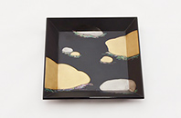 Norihiko Ogura Square gold-lacquer tray "Shizune" 2019