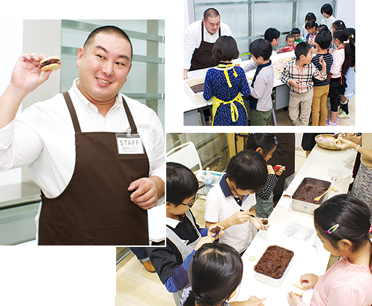 Family sweet-making workshop in Ginza